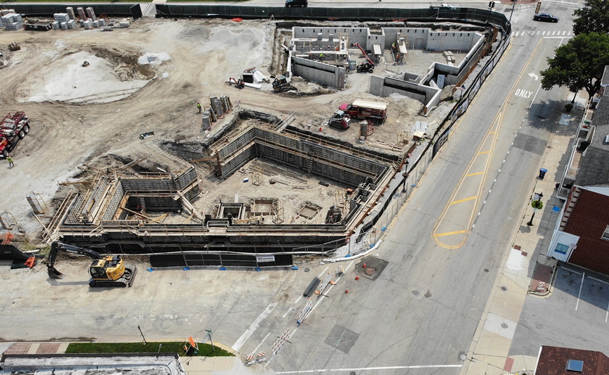 Harmony Square construction on July 23, 2024